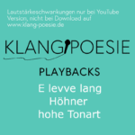 E levve lang Höhner Piano Playback Karaoke Instrumental