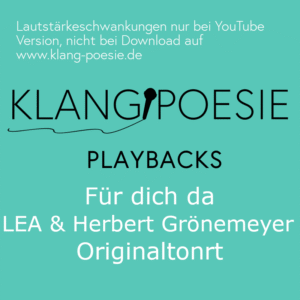 Für dich da LEA Herbert Grönemeyer Piano Playback Karaoke Instrumental