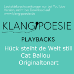 Hück steiht de Welt still Cat Ballou Piano Playback Karaoke Instrumental