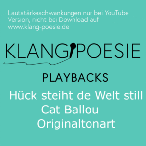 Hück steiht de Welt still Cat Ballou Piano Playback Karaoke Instrumental
